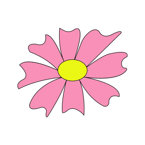 Векторна ілюстрація барвиста квітка. Аксесуари для ескізів. векторний — стоковий вектор