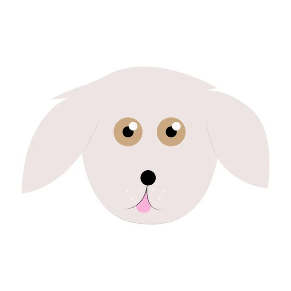 Dog sitting. Vector puppy pooch. Cute cartoon funny character. H — 스톡 벡터