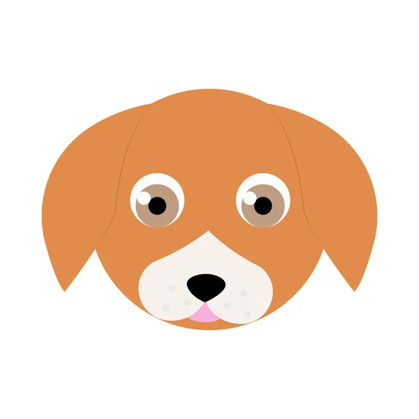 Perro sentado. Cachorro vectorial. Lindo personaje divertido de dibujos animados. H — Archivo Imágenes Vectoriales