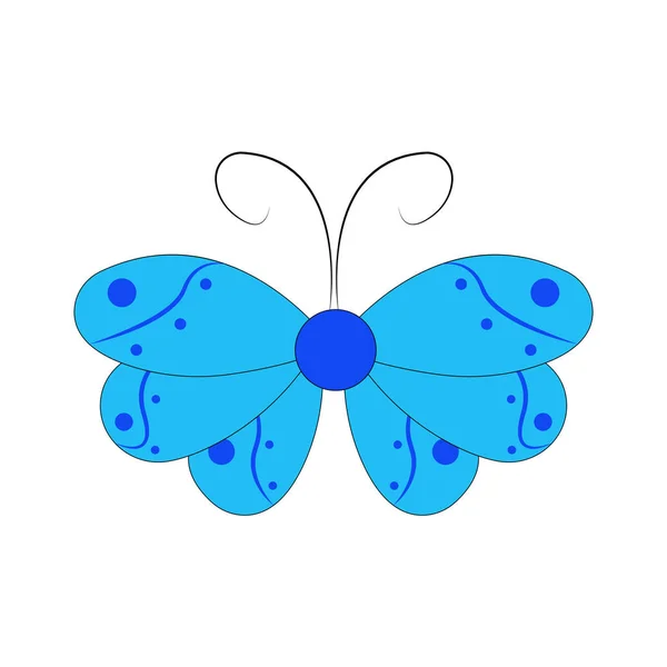 Diseño de mariposa. Vector hermosa mariposa aislada en blanco b — Archivo Imágenes Vectoriales