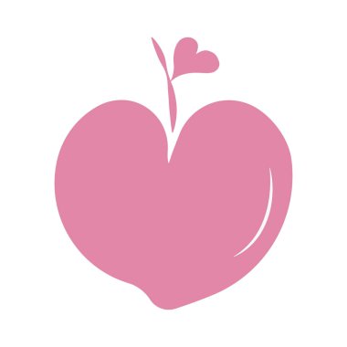 Taşıyıcı kalp Elle çizilmiş kalp simgesi. Grafik tasarımınız için illüstrasyon.