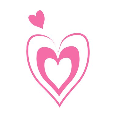 El çizimi kalp ikonunun taşıyıcı kalbi. Grafik tasarımınız için illüstrasyon.