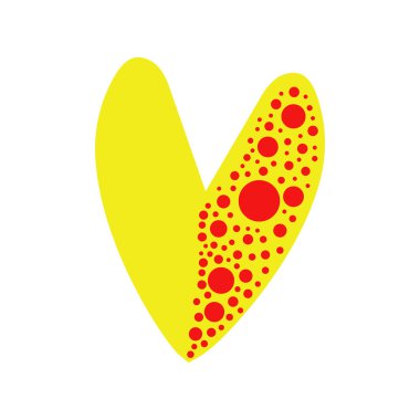 El çizimi kalp ikonunun taşıyıcı kalbi. Grafik tasarımınız için illüstrasyon.