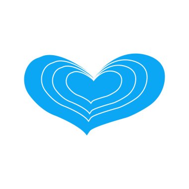 El çizimi kalp ikonunun taşıyıcı kalbi. Grafik tasarımınız için illüstrasyon.