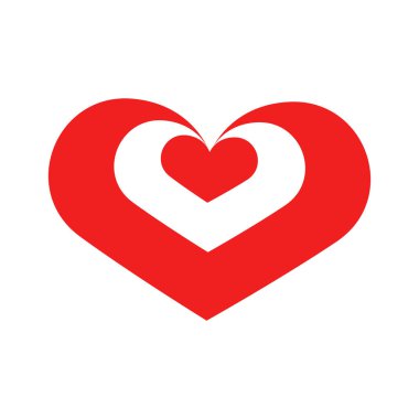 El çizimi kalp ikonunun taşıyıcı kalbi. Grafik tasarımınız için illüstrasyon.