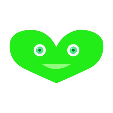 El çizimi kalp ikonunun vektör kalp yüzü. Grafik tasarımınız için illüstrasyon.