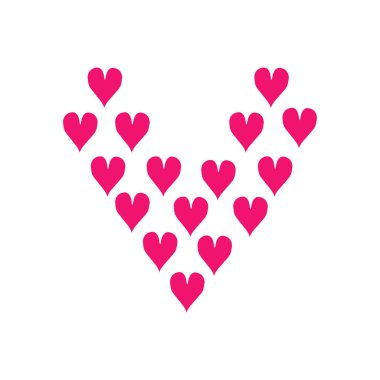 El çizimi kalp ikonunun taşıyıcı kalbi. Grafik tasarımınız için illüstrasyon.