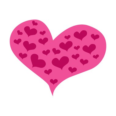 El çizimi kalp ikonunun taşıyıcı kalbi. Grafik tasarımınız için illüstrasyon.