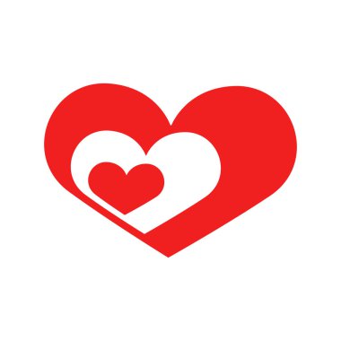 El çizimi kalp ikonunun taşıyıcı kalbi. Grafik tasarımınız için illüstrasyon.