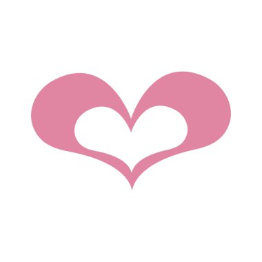 El çizimi kalp ikonunun taşıyıcı kalbi. Grafik tasarımınız için illüstrasyon.