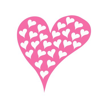 El çizimi kalp ikonunun taşıyıcı kalbi. Grafik tasarımınız için illüstrasyon.
