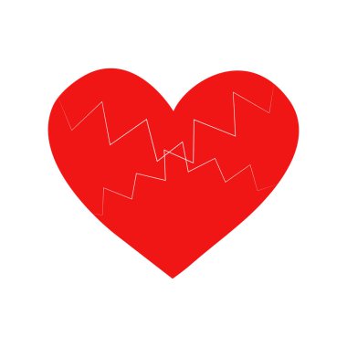 El çizimi kalp ikonunun taşıyıcı kalbi. Grafik tasarımınız için illüstrasyon.