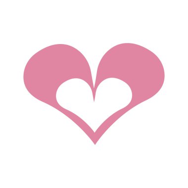 El çizimi kalp ikonunun taşıyıcı kalbi. Grafik tasarımınız için illüstrasyon.