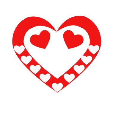 El çizimi kalp ikonunun taşıyıcı kalbi. Grafik tasarımınız için illüstrasyon.