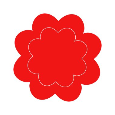 El çizimi kalp ikonunun taşıyıcı kalp çiçeği. Grafik tasarımınız için illüstrasyon.