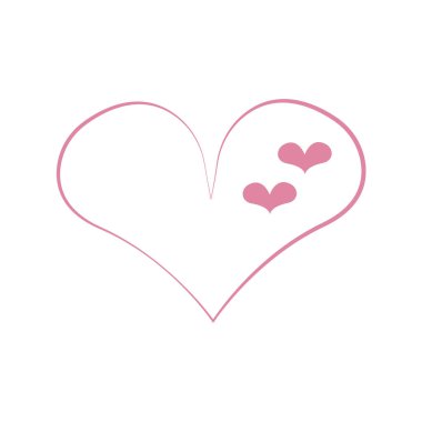 El çizimi kalp ikonunun taşıyıcı kalbi. Grafik tasarımınız için illüstrasyon.