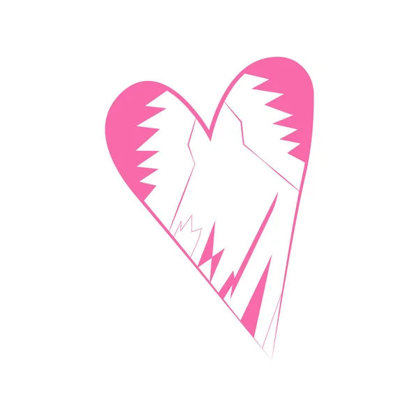 Vector Heart Outline Hand Drawn Heart Icon Illustration Your Graphic — 스톡 벡터