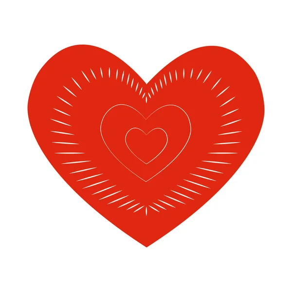 Διανυσματική Καρδιά Του Περιγράμματος Χέρι Ζωγραφισμένο Εικονίδιο Καρδιά Εικονογράφηση Για — Διανυσματικό Αρχείο
