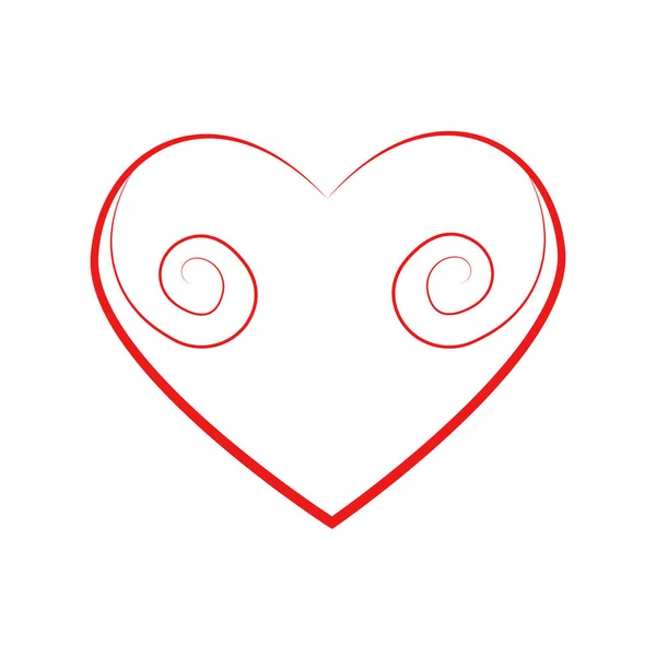 Vector Heart Outline Hand Drawn Heart Icon Illustration Your Graphic — Stock Vector