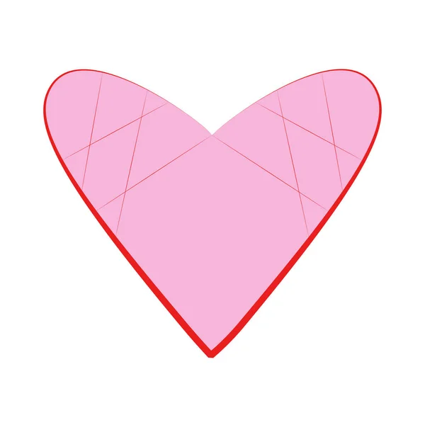 Corazón Vectorial Del Contorno Dibujado Mano Icono Del Corazón Ilustración — Vector de stock