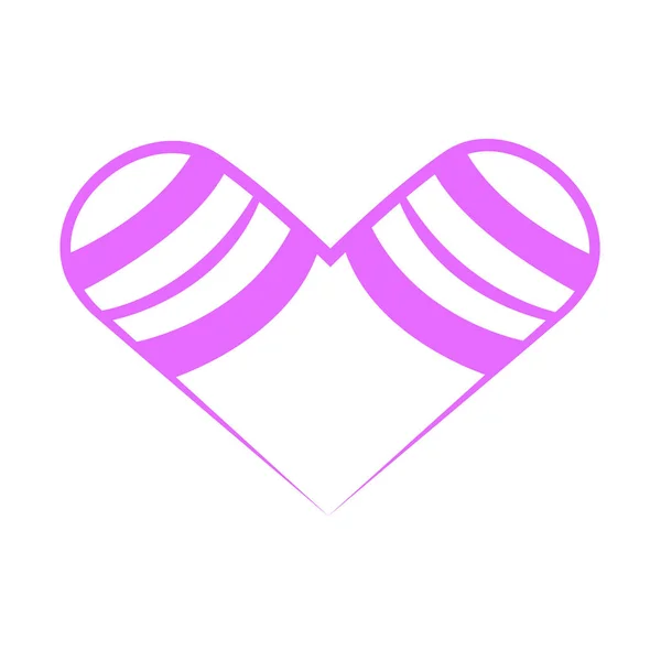 Vektor Herz Der Umrisse Handgezeichnet Herz Symbol Illustration Für Ihre — Stockvektor
