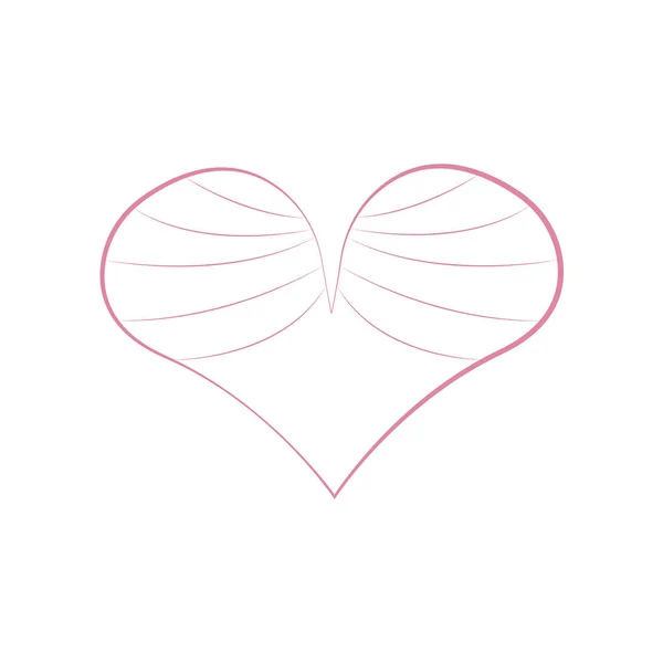 Coeur Vectoriel Contour Dessiné Main Icône Coeur Illustration Pour Votre — Image vectorielle