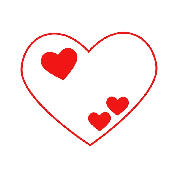 Vector Heart Outline Hand Drawn Heart Icon Illustration Your Graphic — 스톡 벡터