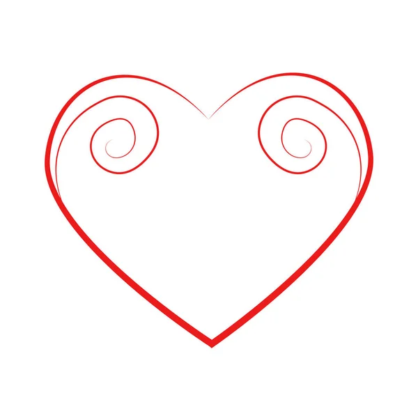 Vector Heart Outline Hand Drawn Heart Icon Illustration Your Graphic — Stock Vector