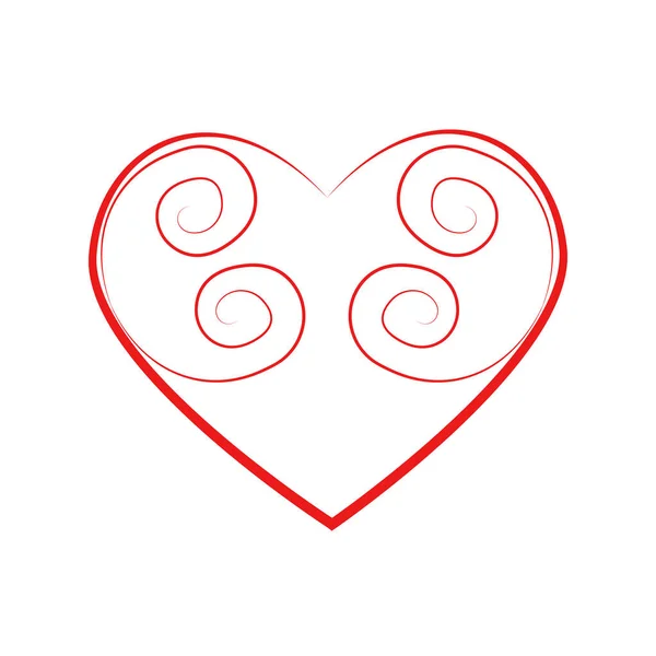 Vector Heart Outline Hand Drawn Heart Icon Illustration Your Graphic — Stock Vector