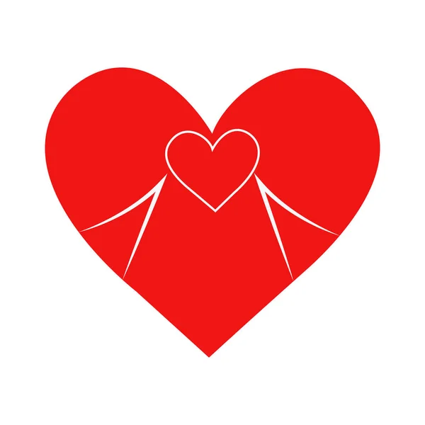 Vector Heart Outline Hand Drawn Heart Icon Illustration Your Graphic — 스톡 벡터