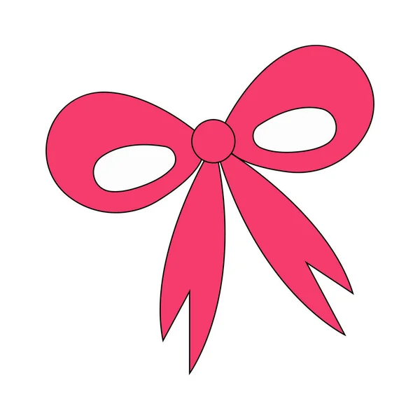 Color Bows Sketch Bow Accessories Hand Drawn Doodles Tied Ribbons — 스톡 벡터