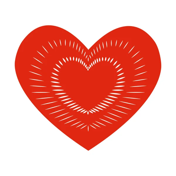 Διανυσματική Καρδιά Του Περιγράμματος Χέρι Ζωγραφισμένο Εικονίδιο Καρδιά Εικονογράφηση Για — Διανυσματικό Αρχείο