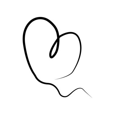 Vektör kalp koleksiyonu. El çizimi kalp ikonu. Grafik tasarımınız için illüstrasyon.