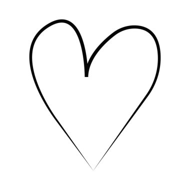 Vektör kalp koleksiyonu. El çizimi kalp ikonu. Grafik tasarımınız için illüstrasyon.