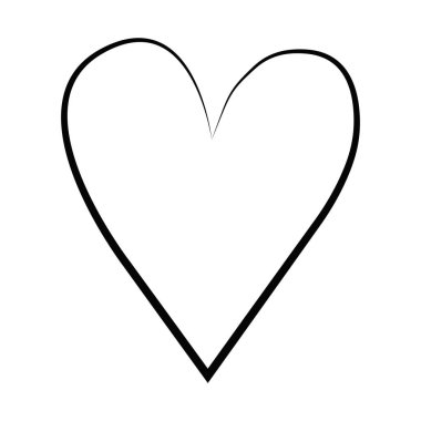 Vektör kalp koleksiyonu. El çizimi kalp ikonu. Grafik tasarımınız için illüstrasyon.