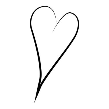 Vektör kalp koleksiyonu. El çizimi kalp ikonu. Grafik tasarımınız için illüstrasyon.