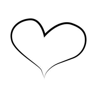 Vektör kalp koleksiyonu. El çizimi kalp ikonu. Grafik tasarımınız için illüstrasyon.