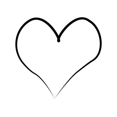 Vektör kalp koleksiyonu. El çizimi kalp ikonu. Grafik tasarımınız için illüstrasyon.