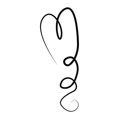 Vektör kalp koleksiyonu. El çizimi kalp ikonu. Grafik tasarımınız için illüstrasyon.