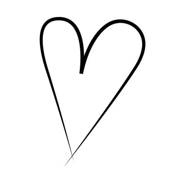 Vektör kalp koleksiyonu. El çizimi kalp ikonu. Grafik tasarımınız için illüstrasyon.