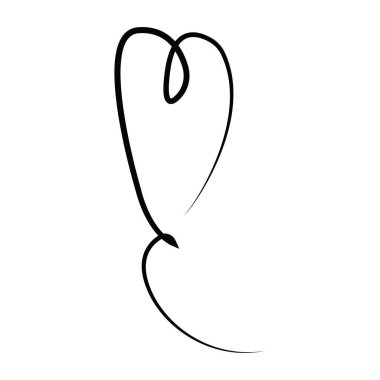 Vektör kalp koleksiyonu. El çizimi kalp ikonu. Grafik tasarımınız için illüstrasyon.