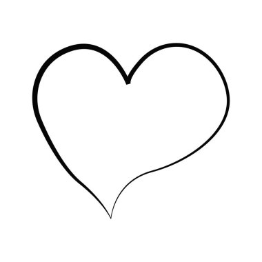 Vektör kalp koleksiyonu. El çizimi kalp ikonu. Grafik tasarımınız için illüstrasyon.