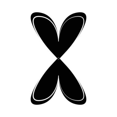 Vektör kalp koleksiyonu. El çizimi kalp ikonu. Grafik tasarımınız için illüstrasyon.