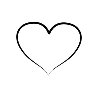 Vektör kalp koleksiyonu. El çizimi kalp ikonu. Grafik tasarımınız için illüstrasyon.