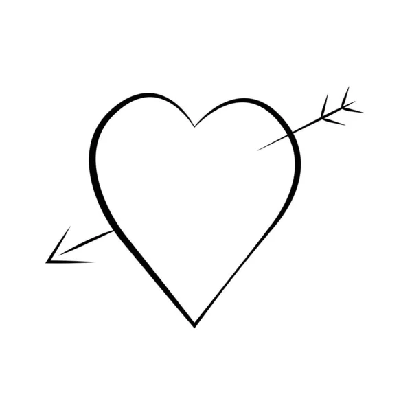 Συγκέντρωση Της Καρδιάς Του Διανύσματος Ορίστε Εικονίδιο Καρδιάς Που Τράβηξε — Διανυσματικό Αρχείο