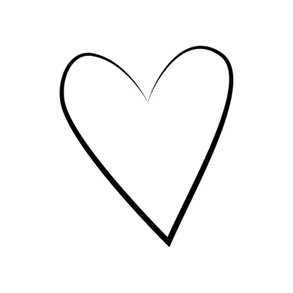 Vektor Herz Sammlung Umreißt Handgezeichnetes Herz Symbol Illustration Für Ihre — Stockvektor