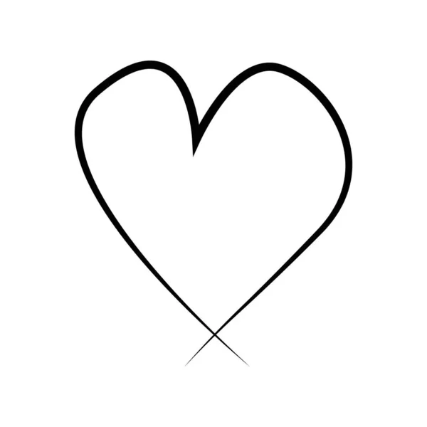 Коллекция Векторного Сердца Контур Ручной Работы Значок Сердца Иллюстрация Вашему — стоковый вектор