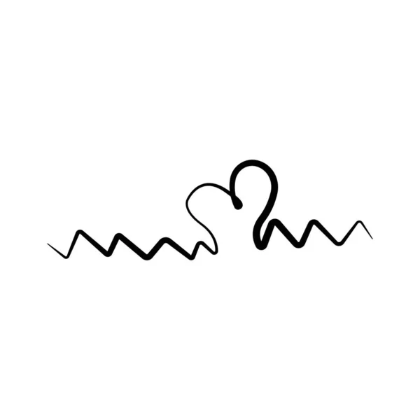 Διανυσματική Συλλογή Καρδιάς Περίγραμμα Χέρι Ζωγραφισμένο Εικονίδιο Καρδιά Εικονογράφηση Για — Διανυσματικό Αρχείο