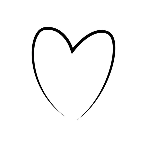 Vektor Herz Sammlung Umreißt Handgezeichnetes Herz Symbol Illustration Für Ihre — Stockvektor