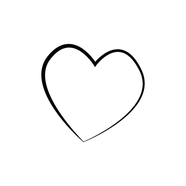 Коллекция Векторного Сердца Контур Ручной Работы Значок Сердца Иллюстрация Вашему — стоковый вектор